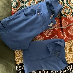 Light blue figs scrubs